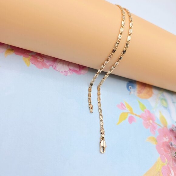 Elegant Box Link Rose Gold Chain Necklace for Men & Women, 19.7 Inch, XPNL0094 - Picture 6 of 11